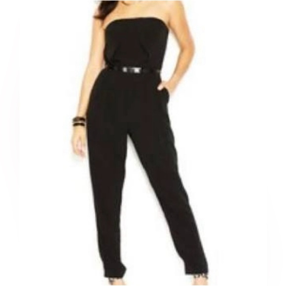 GUESS Black Strapless Jumpsuit - Size 0 -‎ Excellent Condition - Picture 1 of 4